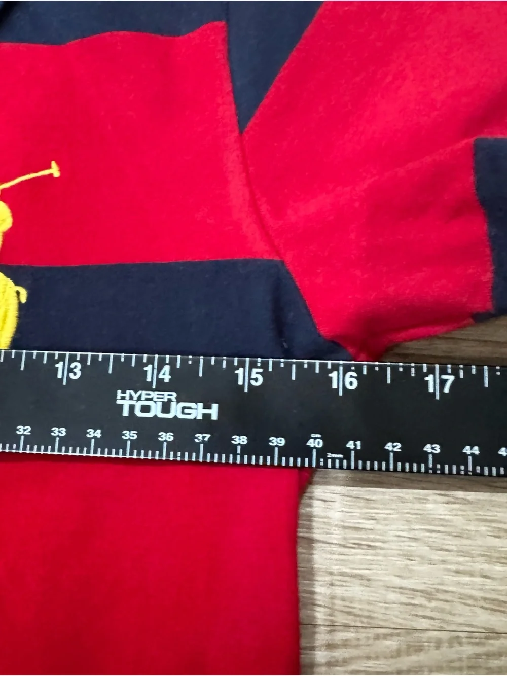 Polo Ralph Lauren Girls Large Big Pony Striped Polo Dress Red Navy Yellow